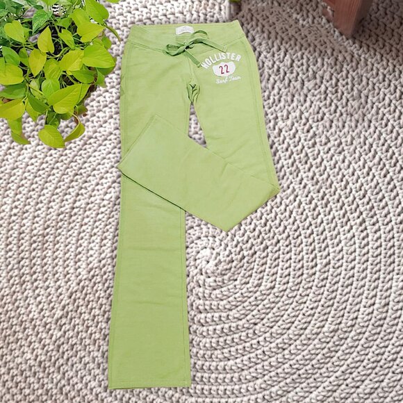 Vintage Y2K Hollister Green Bootcut Low Rise Joggers - Picture 1 of 14